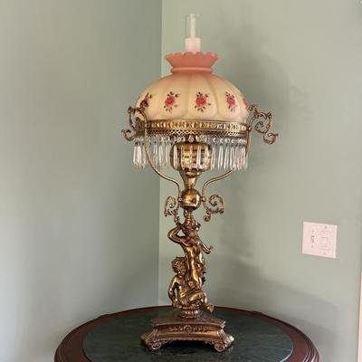 Victorian-Style Cherub Oil Lamp (LR-SF)