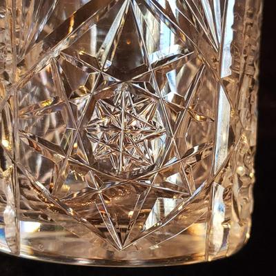 Ten Cut Glass Tumblers and Pineapple Decanter (KN-KD)