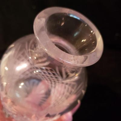 Ten Cut Glass Tumblers and Pineapple Decanter (KN-KD)