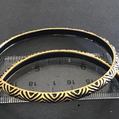 Enamel Gold Tone Bangles