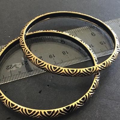 Enamel Gold Tone Bangles