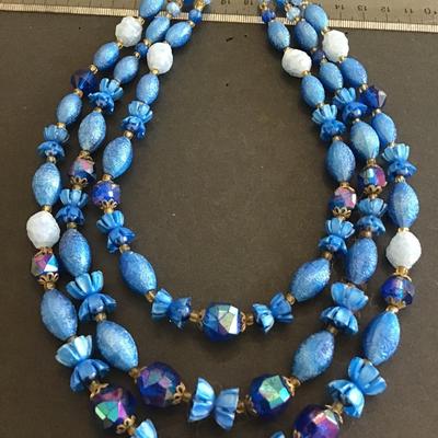 Gorgeous western Germany. Marked Glass Multi Beads. Pretty