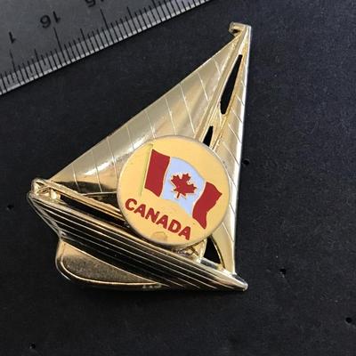 Canada Sail Boat Pin