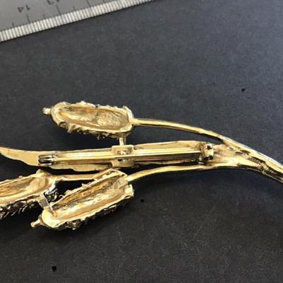 Vintage Wheat Brooch