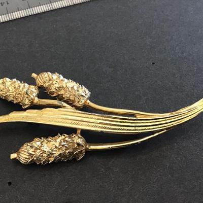 Vintage Wheat Brooch