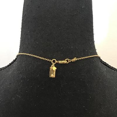 Beautiful, Kate Spade, rhinestone coral enamel necklace very beautiful. Very nice.