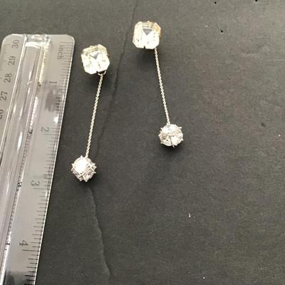 Beautiful chunky rhinestone dangle earrings