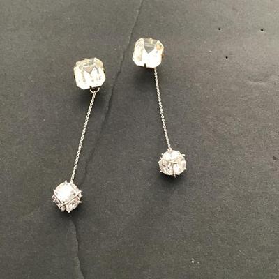 Beautiful chunky rhinestone dangle earrings