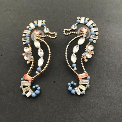 Very nice multicolored seahorse earrings