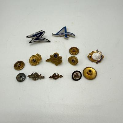 Masonic Pins, 10K NJJS Pin, Lion’s Club Pins + AVL (ST-SS)