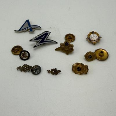 Masonic Pins, 10K NJJS Pin, Lion’s Club Pins + AVL (ST-SS)