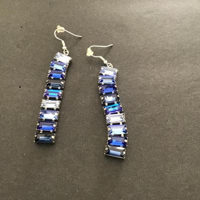 Multicolor rhinestone dangle earrings