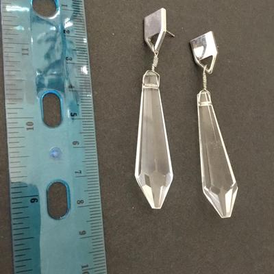 Beautiful, crystal or glass dangle earrings