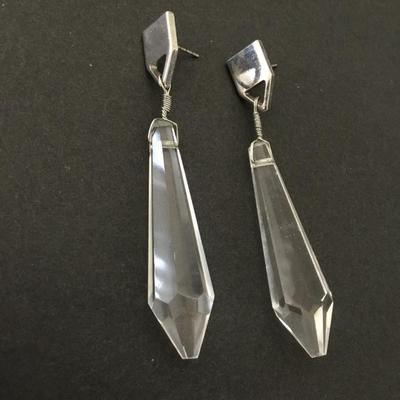 Beautiful, crystal or glass dangle earrings