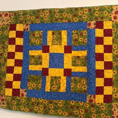 Sale Photo Thumbnail #39: Patchwork floral quilted hanging with Rod