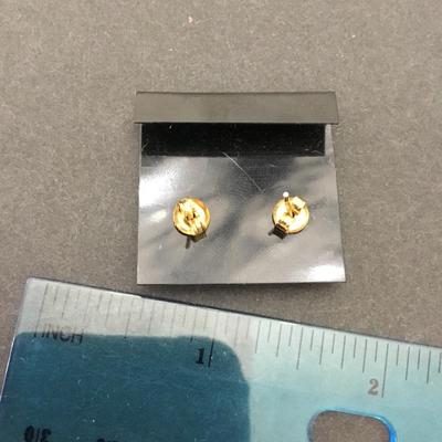 Little vintage stud earrings cloisonné genuine