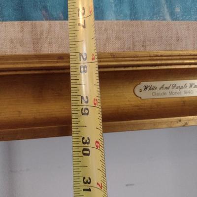 Nicely Framed Claude Monet Print 'White and Purple Water Lilies'