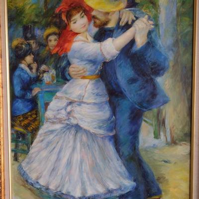 Original Oil on Canvas Framed Painting by L. Taylor with Accent Light