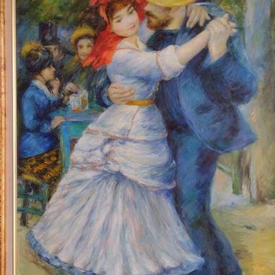 Original Oil on Canvas Framed Painting by L. Taylor with Accent Light