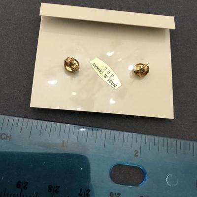 Vintage cloisonné heart earrings