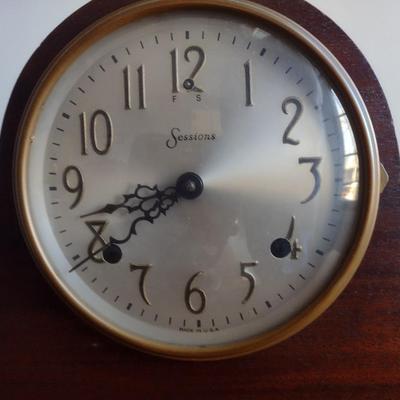 Antique Wood Case Mantle Clock