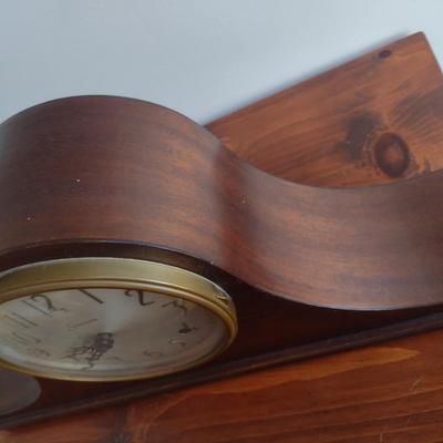 Antique Wood Case Mantle Clock