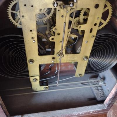 Antique Wood Case Mantle Clock