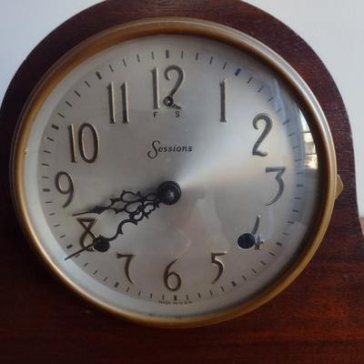 Antique Wood Case Mantle Clock