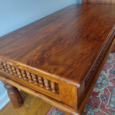 Vintage Solid Wood Low Profile Indian Tea or Coffee Table
