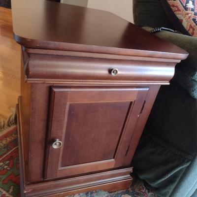 Bob Timberlake Side Lamp Stand with Drawer and Storage Cabinet