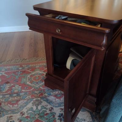 Bob Timberlake Side Lamp Stand with Drawer and Storage Cabinet