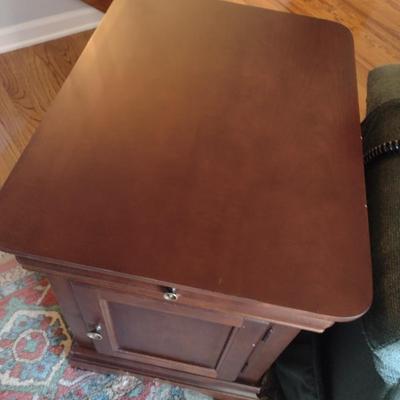 Bob Timberlake Side Lamp Stand with Drawer and Storage Cabinet