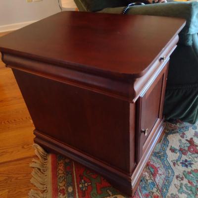 Bob Timberlake Side Lamp Stand with Drawer and Storage Cabinet