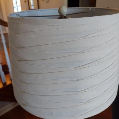 Diamond Patterned Resin Post Table Lamp with Shade