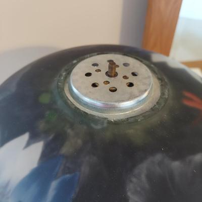 Brass Lamp w/ Reverse Painted Glass Shade (PB-BBL)