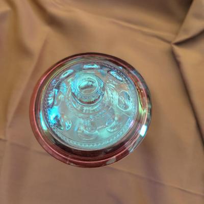 Large flat of glassware Anchor Hocking, Hobnail, Tiffin Francisan