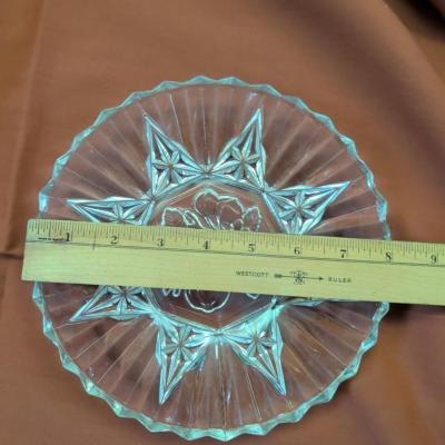 Large flat of glassware Anchor Hocking, Hobnail, Tiffin Francisan