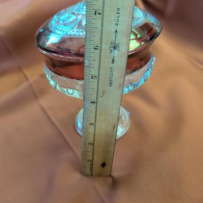Large flat of glassware Anchor Hocking, Hobnail, Tiffin Francisan