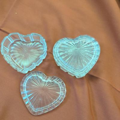 Large flat of glassware Anchor Hocking, Hobnail, Tiffin Francisan