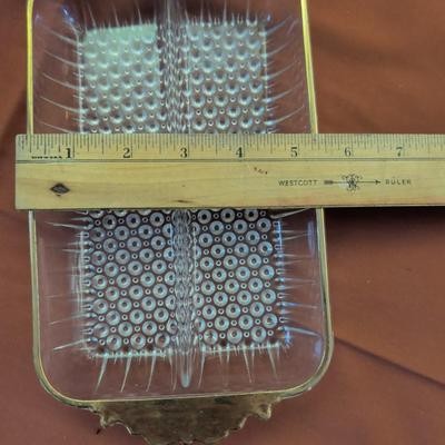 Large flat of glassware Anchor Hocking, Hobnail, Tiffin Francisan