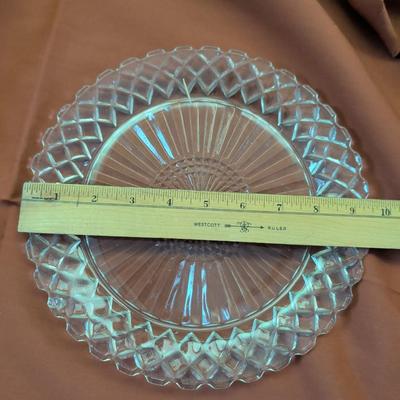 Large flat of glassware Anchor Hocking, Hobnail, Tiffin Francisan