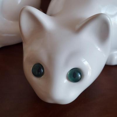 Pair of Ceramic Cats by ELPA Alcobaca (PB-BBL)