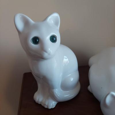 Pair of Ceramic Cats by ELPA Alcobaca (PB-BBL)
