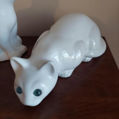 Pair of Ceramic Cats by ELPA Alcobaca (PB-BBL)
