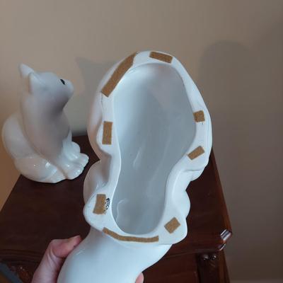 Pair of Ceramic Cats by ELPA Alcobaca (PB-BBL)