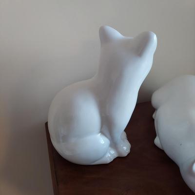 Pair of Ceramic Cats by ELPA Alcobaca (PB-BBL)