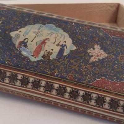 Persian Micro Mosaic Khatam Inlaid Trinket Box