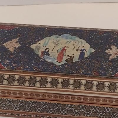 Persian Micro Mosaic Khatam Inlaid Trinket Box