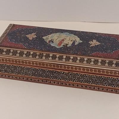 Persian Micro Mosaic Khatam Inlaid Trinket Box