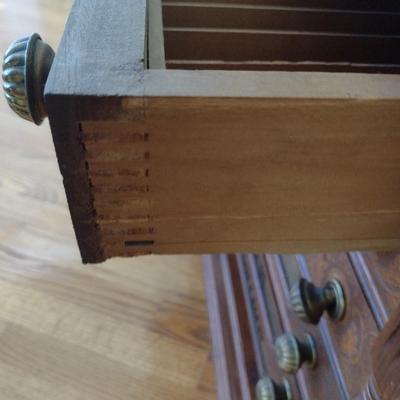 J & P Coats Antique Six Drawer Spool Cotton Cabinet